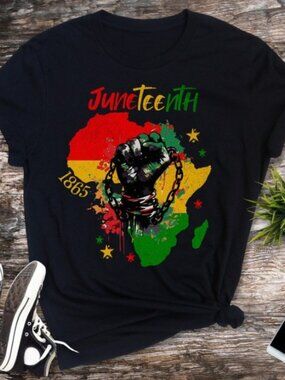 Juneteenth Freedom Fist T-Shirt, African Heritage Celebration Tee